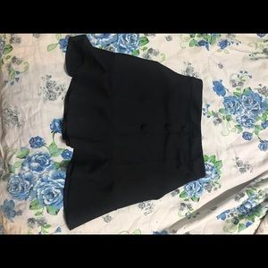 Black button skirt